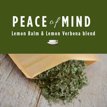 Load image into Gallery viewer, Peace of Mind. Lemon Balm, Lemon Verbena and sage Herbal Tea-Jar
