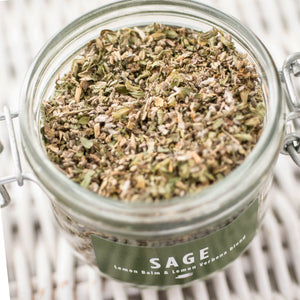 Sage with Lemon Balm and Lemon Verbena Herbal Tea-Jar Herbal Tea Herb Heaven Devon 